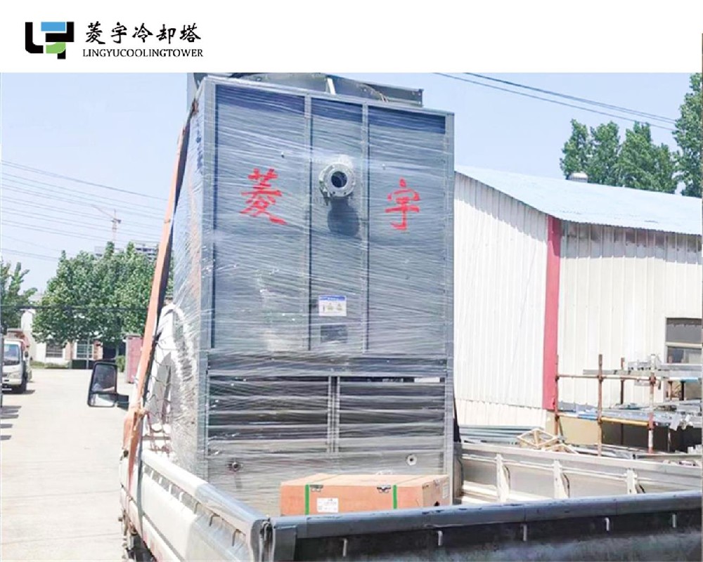 山西菱宇方形逆流车载式钢板冷却塔整体运输送货